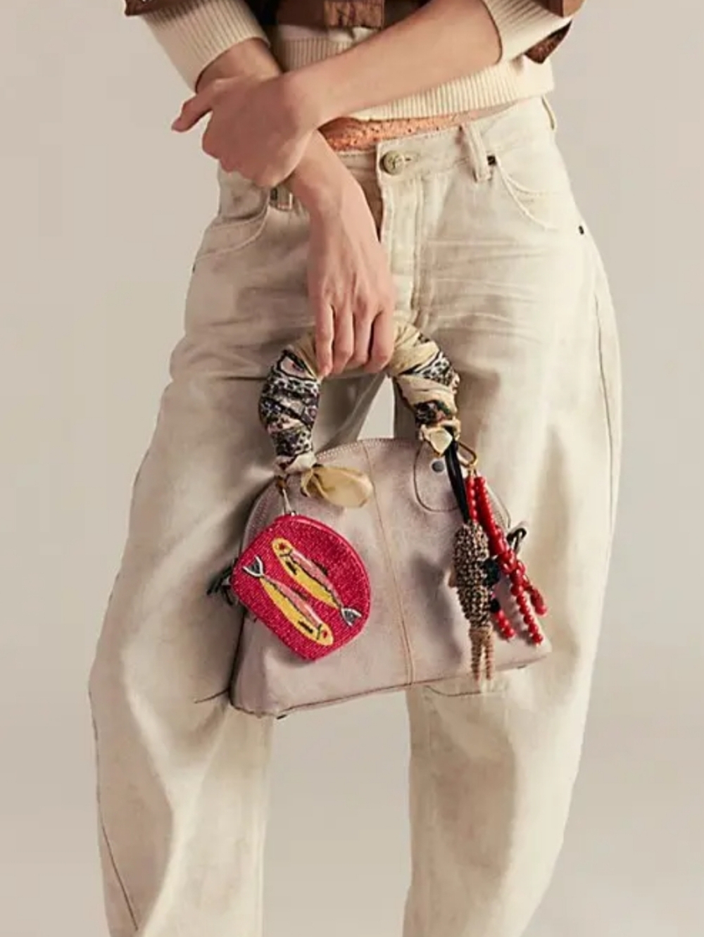Free People We The Free Baby Willow Tote Bag *FLAWED* Festival Boho Cowgirl - Picture 14 of 16